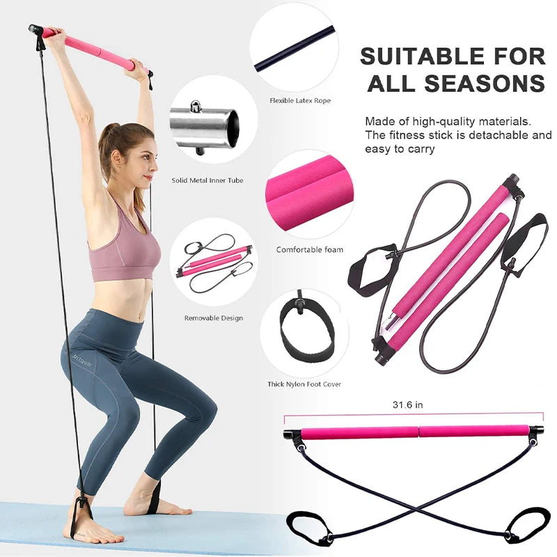 Multifunctional Pilates Bar Tension Rope