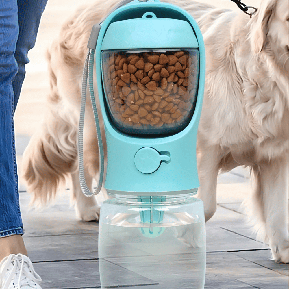 Portable Pet Water Bottle with Storage Food